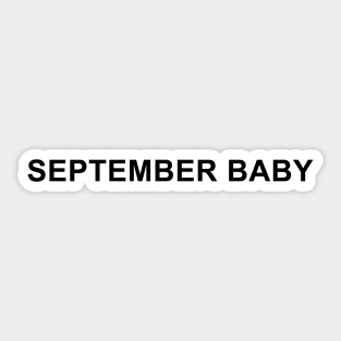 September Baby Sticker